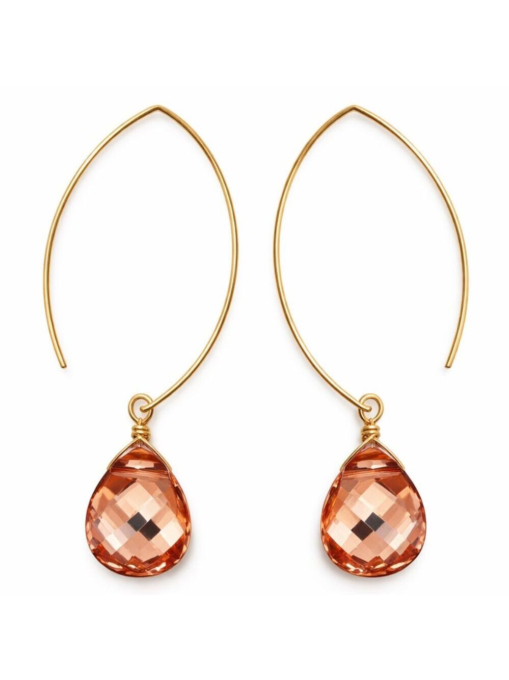 Noon Swarovski Hoop Earrings - Rose Gold NWOT